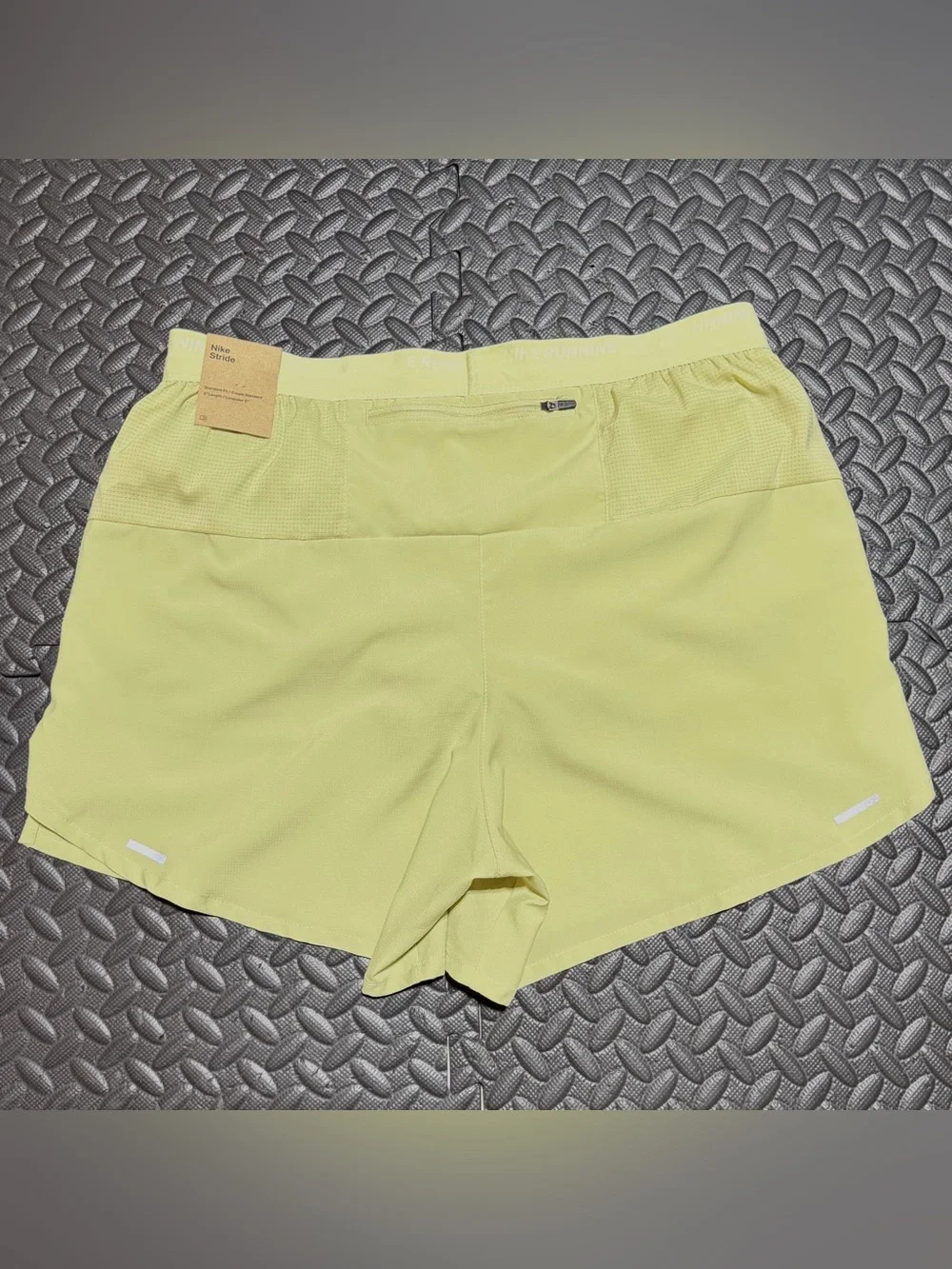 Nike Stride Running Shorts Green Woven Brief Lined 5